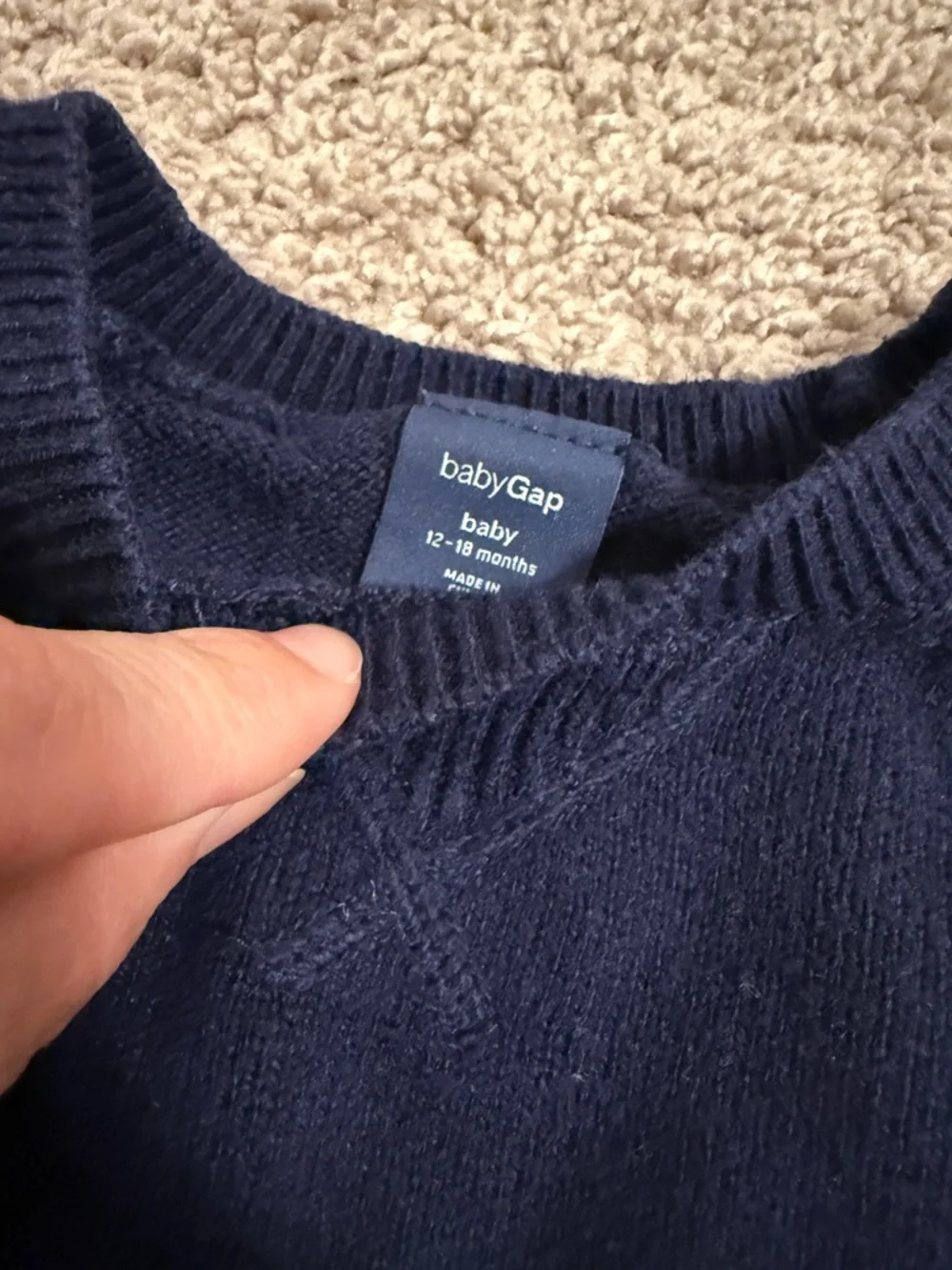 Baby GAP bundle set 2 sweater 2 hat 1 pants navy blue & cream nautical coastal